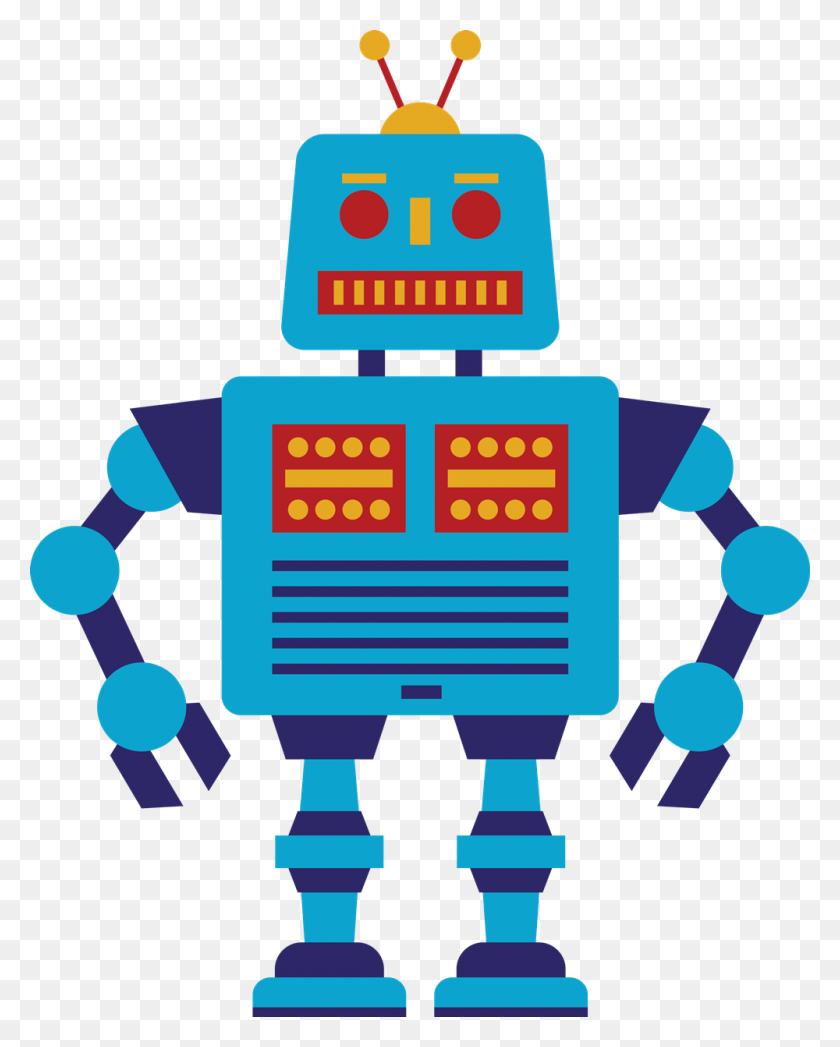 1000x1266 Robot Clipart Black And Red - Robot Clipart Free