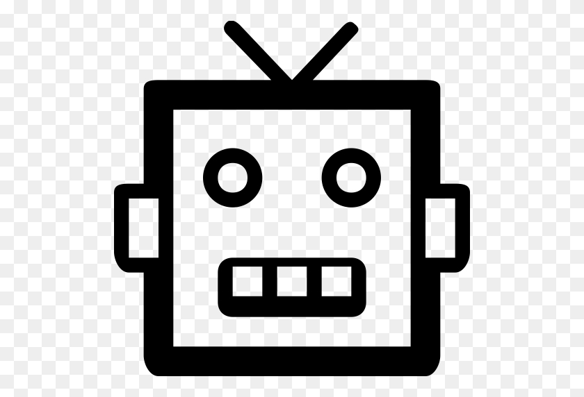 512x512 Робот Клипарт Наука Технологии - Робот Клипарт Черный И Белый