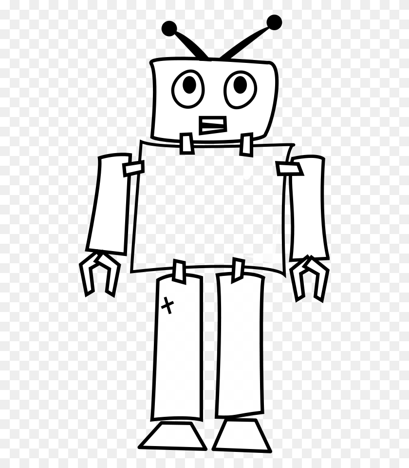 515x900 Robot Line Art Png Cliparts For Web - Report Card Clipart