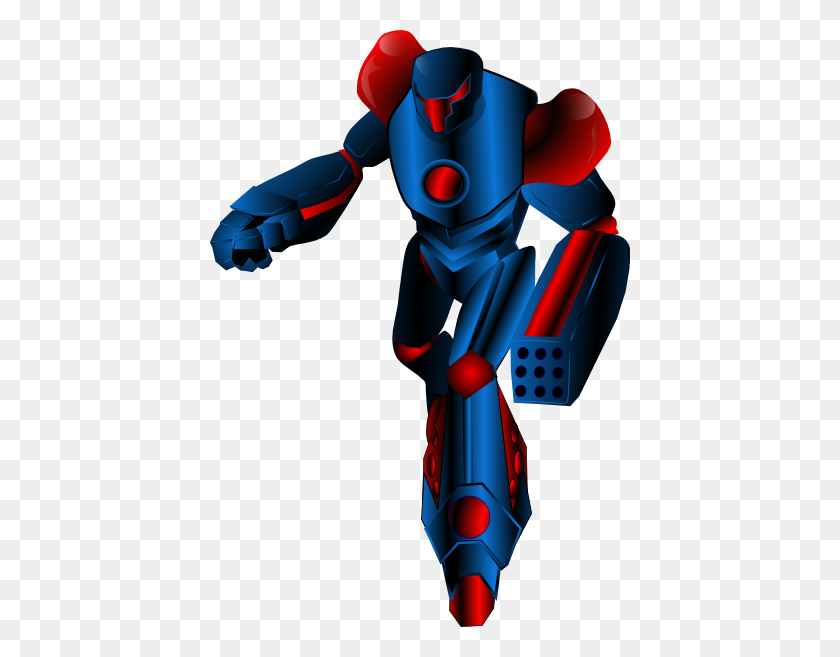 420x597 Robot Warrior Clip Art Is - Robot Clipart