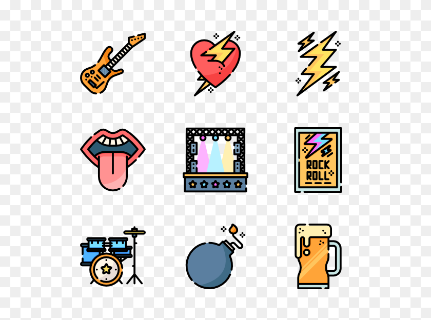 600x564 Rock And Roll Icon Packs - Rock And Roll PNG