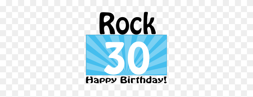300x262 Cumpleaños De Rock - Clipart De 30 Cumpleaños