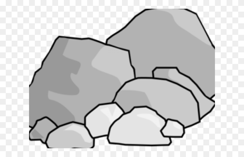 640x480 Rock Clipart Black And White - Pile Of Rocks Clipart