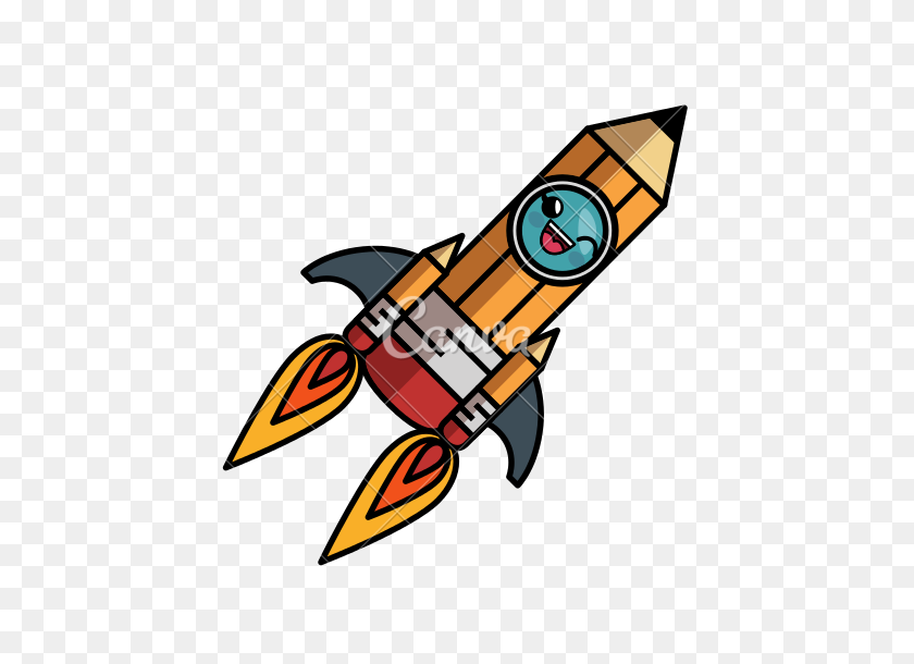 550x550 Cohete Clipart En Blanco Y Negro - Rocketship Png