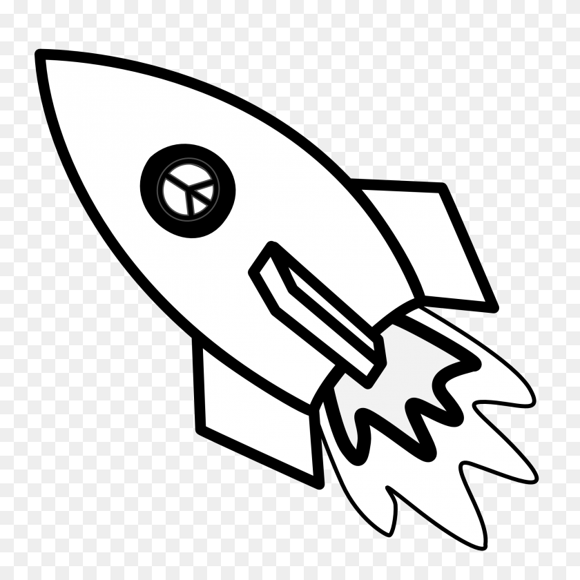 2222x2222 Rocket Clipart Black And White - Sandcastle Clipart Black And White