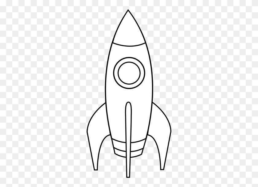 276x550 Rocket Clipart Line Art - Rocket Clipart PNG