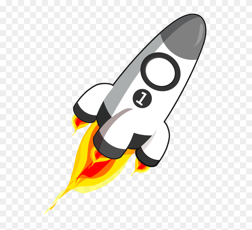555x705 Rocket Clipart Line Art - Imágenes Prediseñadas De Lanzamiento De Cohetes