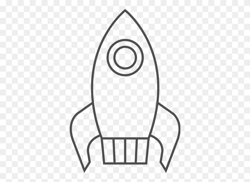 Rocket Ship Outline Free Download Clip Art - Rocket Black And White