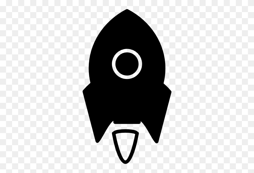 512x512 Rocket Ship Variant Small With White Circle Outline - Rocketship PNG