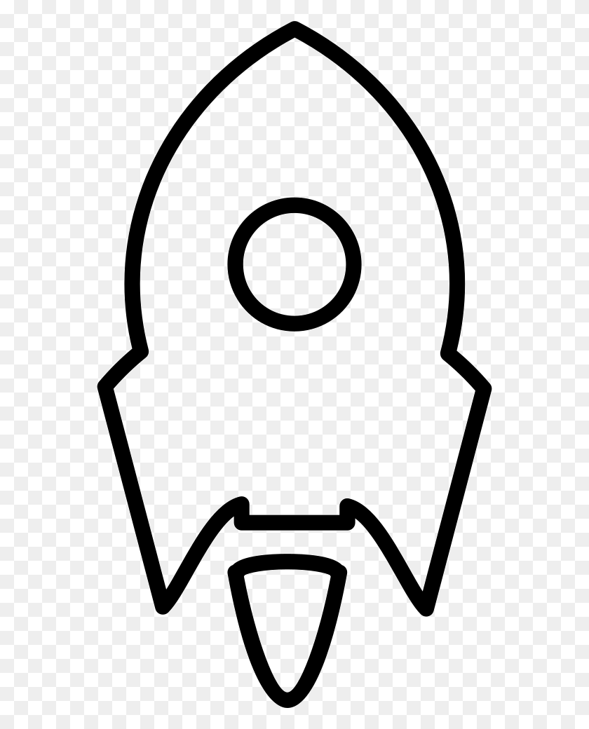 564x980 Rocket Ship Variant Small With White Circle Outline Png Icon - Rocket Ship PNG
