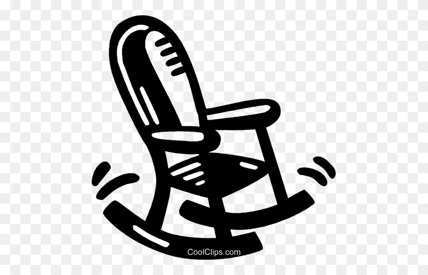 479x480 Rocking Chair Royalty Free Vector Clip Art Illustration - Rocking Chair Clipart