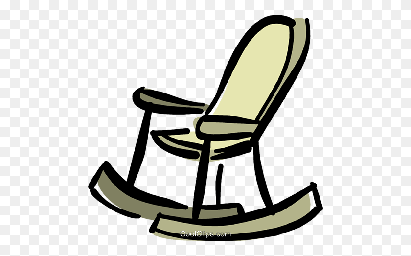 480x463 Rocking Chair Royalty Free Vector Clip Art Illustration - Rocking Chair Clipart