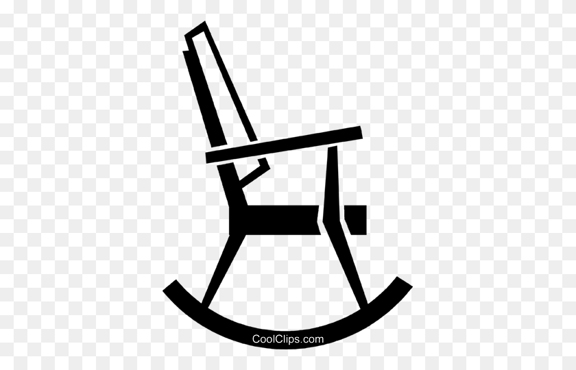 365x480 Rocking Chair Royalty Free Vector Clip Art Illustration - Rocking Chair Clipart
