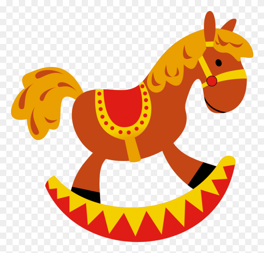 800x765 Rocking Horse Clipart - Decal Clipart