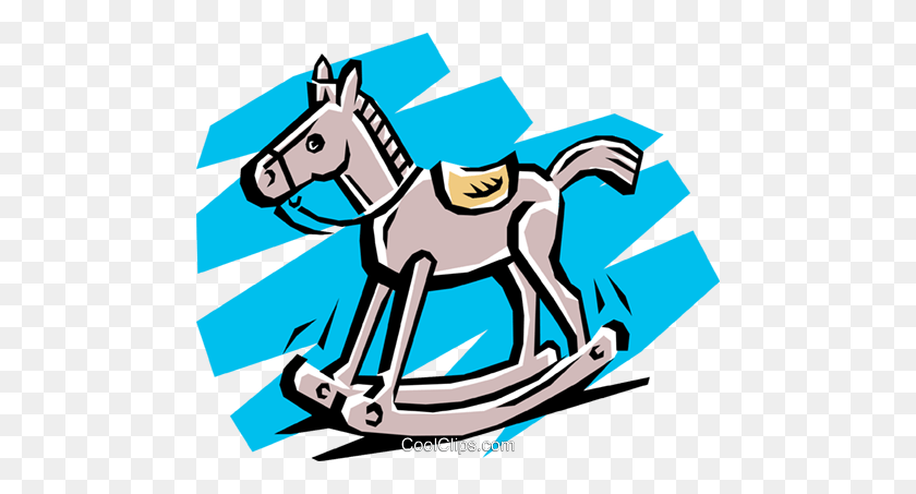 480x393 Rocking Horse Royalty Free Vector Clip Art Illustration - Rocking Horse Clipart