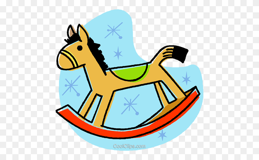480x459 Rocking Horse Royalty Free Vector Clip Art Illustration - Rocking Horse Clipart