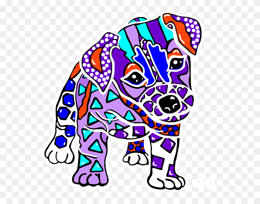 600x600 Rocky Dog Puppy Jack Russell Parson Fun Colorful Border Lakeland - Colorful Border PNG
