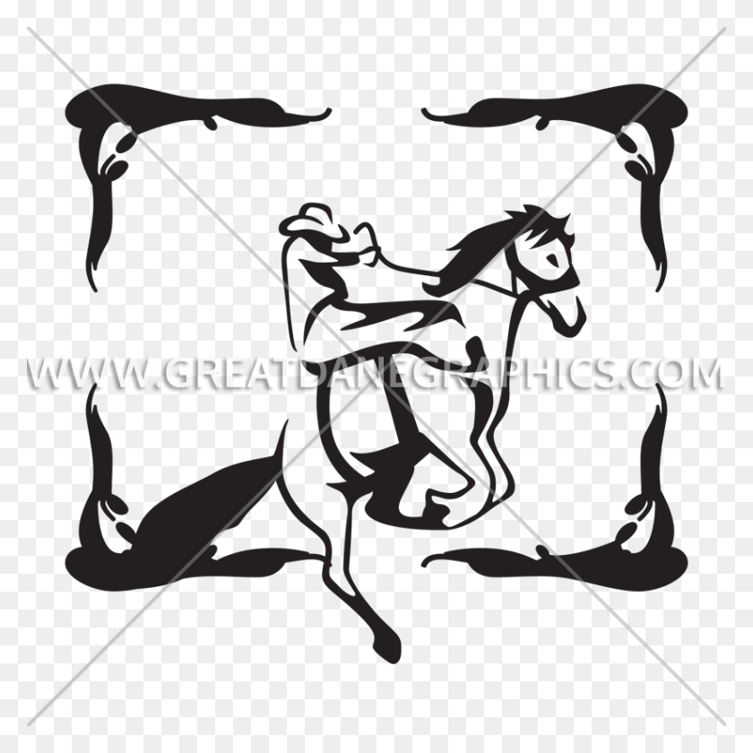 825x825 Rodeo Old School Production Ready Artwork For T Shirt Printing - Old School Clip Art