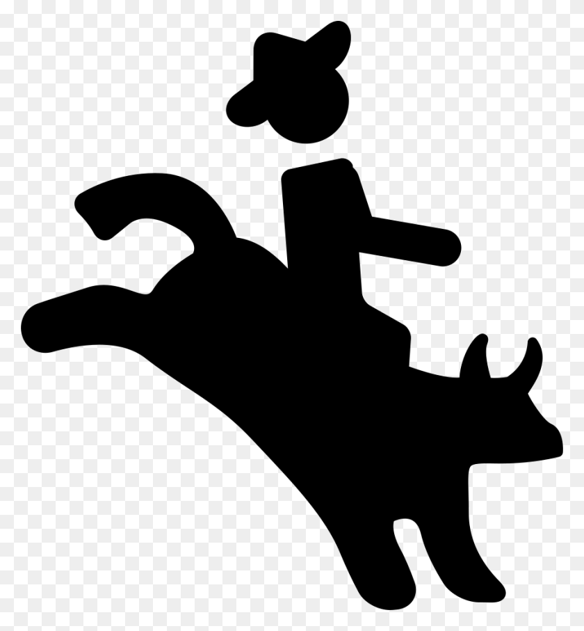 902x980 Rodeo Silhouette Png Icon Free Download - Rodeo PNG