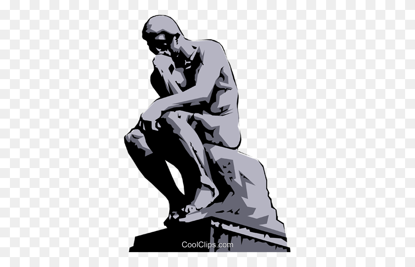 337x480 Rodin's Thinker Royalty Free Vector Clip Art Illustration - The Thinker Clipart
