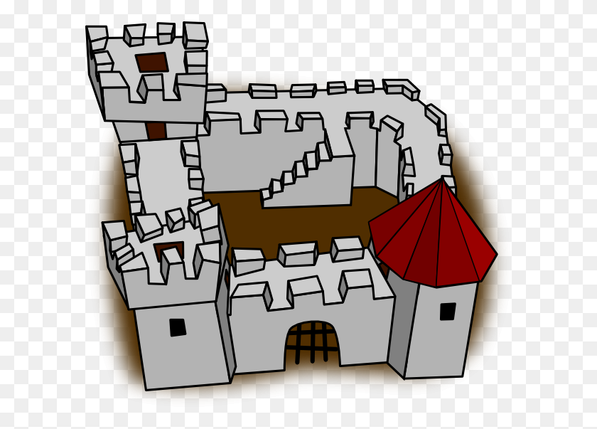 600x543 Role Playing Map Castle Clip Art - Watchtower Clipart