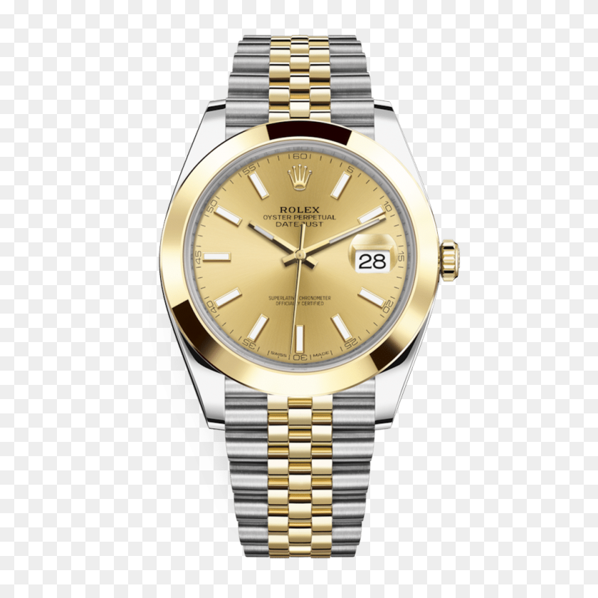 1000x1000 Rolex Oyster Perpetual Datejust Reloj Champagne Dial, Dos Tonos - Rolex Png