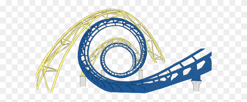 600x288 Roller Coaster Tracks Clip Art Free Vector - Idol Clipart