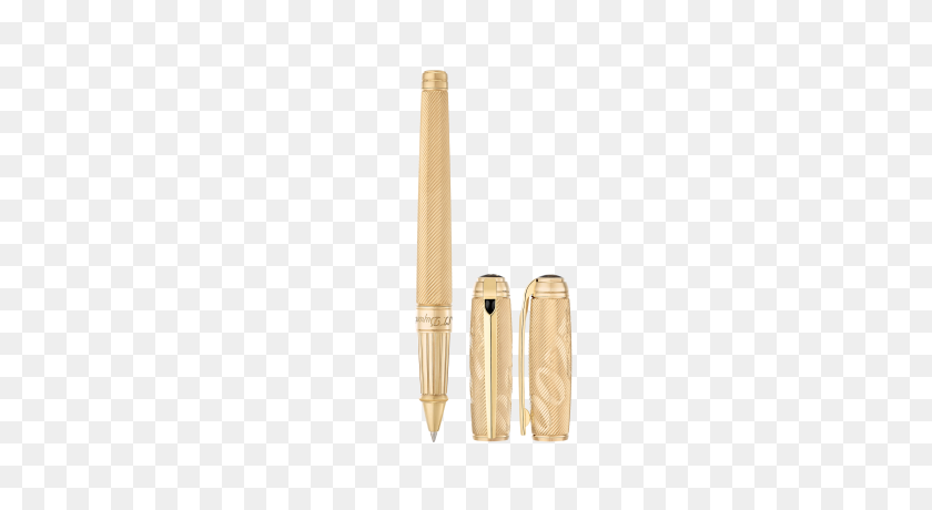 400x400 Rollerball Pen - Gold Trim PNG