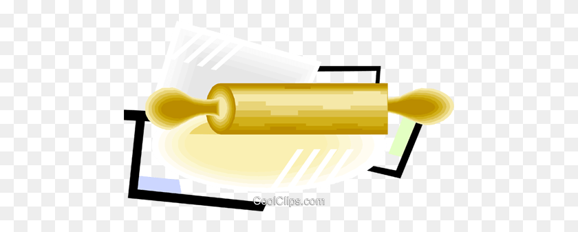 480x277 Rolling Pin, Baking Royalty Free Vector Clipart Illustration - Suministros Para Hornear Clipart