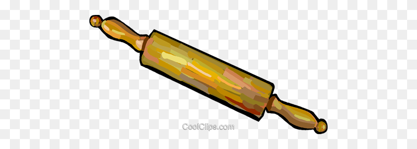 480x240 Rolling Pin Royalty Free Vector Clipart Illustration - Rolling Pin Clipart