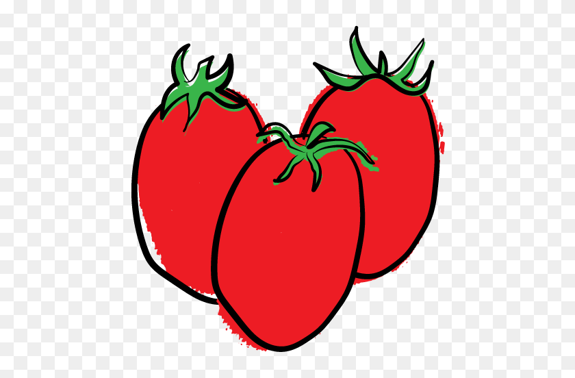 470x492 Roma Tomatoes - Tomato Clipart