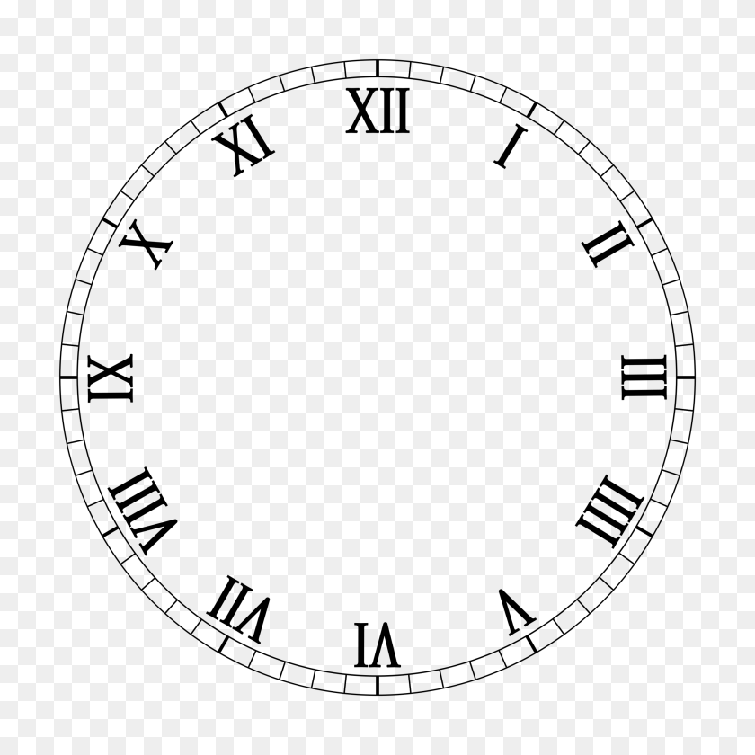 2700x2700 Roman Numeral Clock Face Png - Clock Face PNG