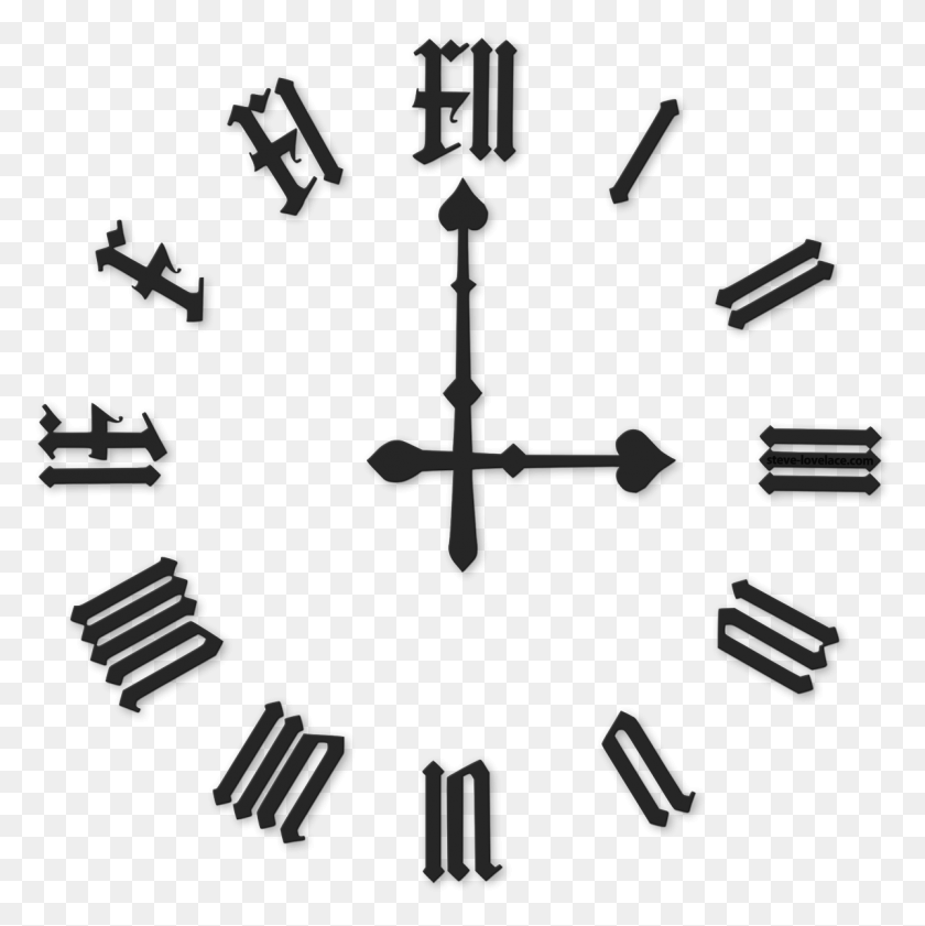 1197x1200 Roman Numeral Clock Png Pic - Clock Face PNG