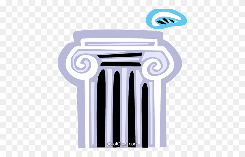 444x480 Roman Pedestal Royalty Free Vector Clip Art Illustration - Roman Columns Clipart