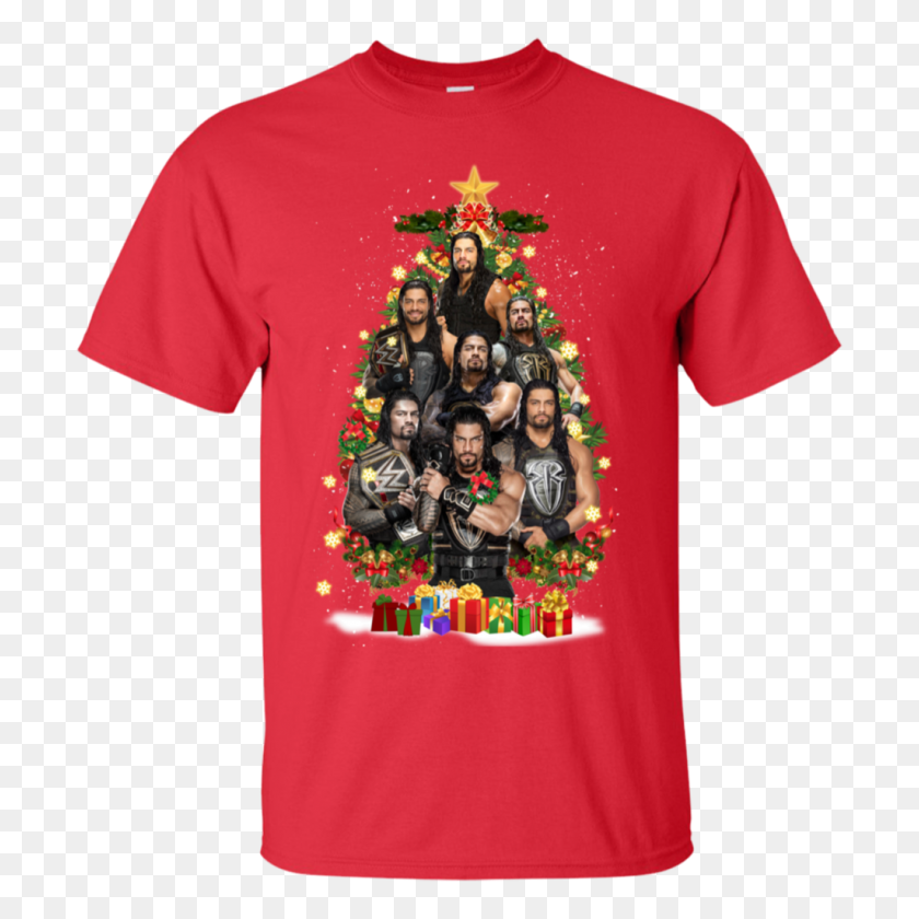 1024x1024 Roman Reigns Christmas Tree Shirt Cuteetshirt - Roman Reigns PNG