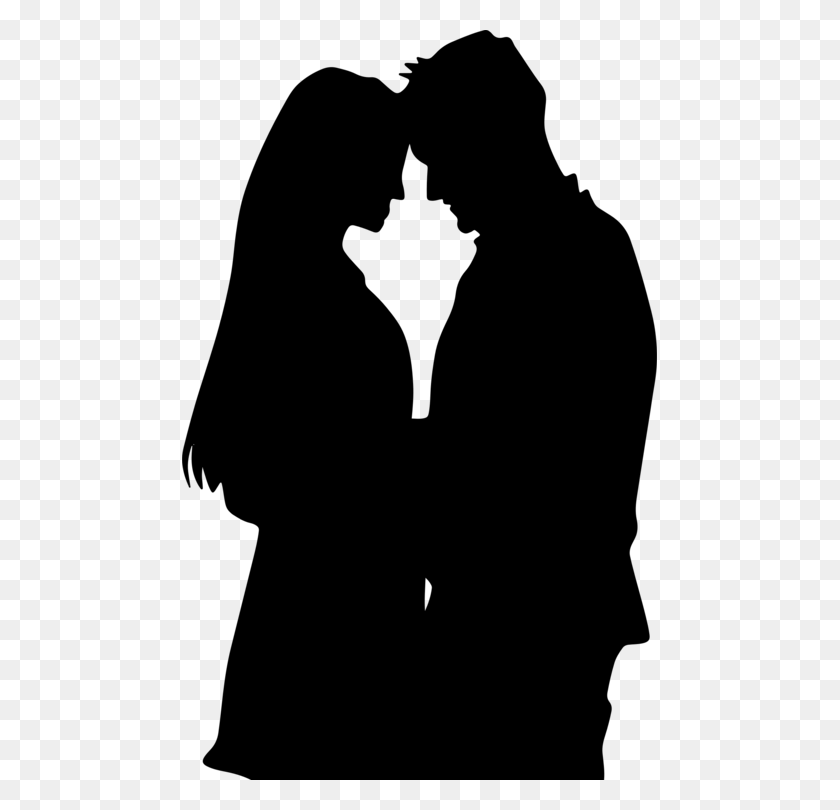 475x750 Romance Film Silhouette Couple Drawing - Romantic Clipart
