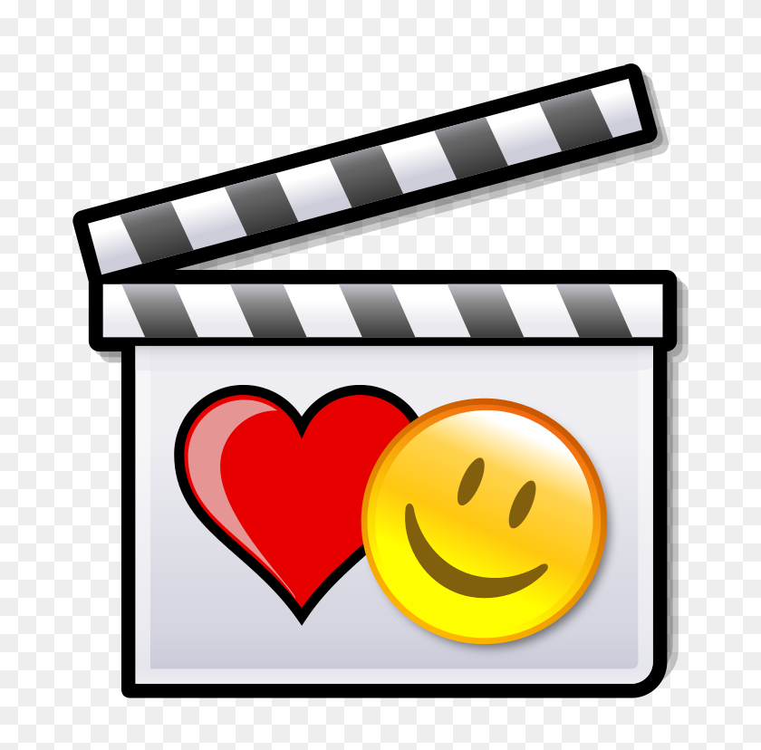 768x768 Romantic Comedy Film Clapperboard - Clapperboard Clipart