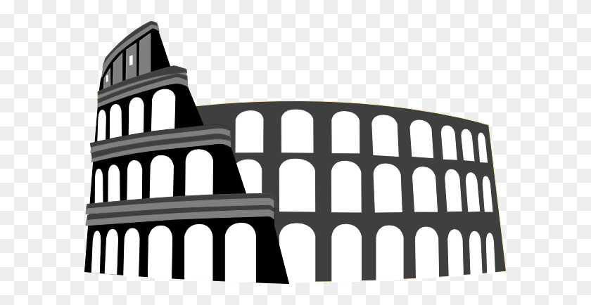 600x374 Rome Coliseum Clip Art - Roman Colosseum Clipart