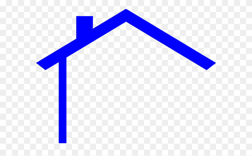 600x461 Roof Clipart Simple House Outline - House Outline Clipart