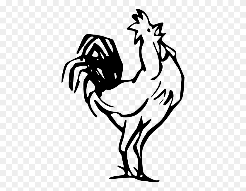 420x592 Rooster And Hen Clipart - Hen Clipart