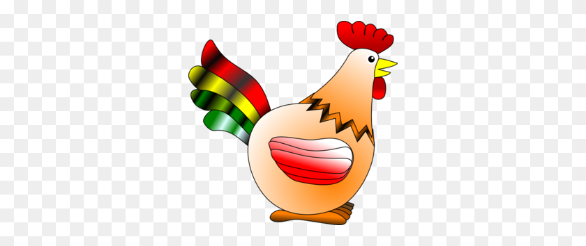 300x294 Rooster Clip Art - Cock Clipart