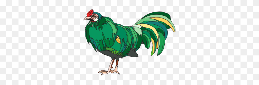298x216 Rooster Clipart Green - Rooster Images Clip Art