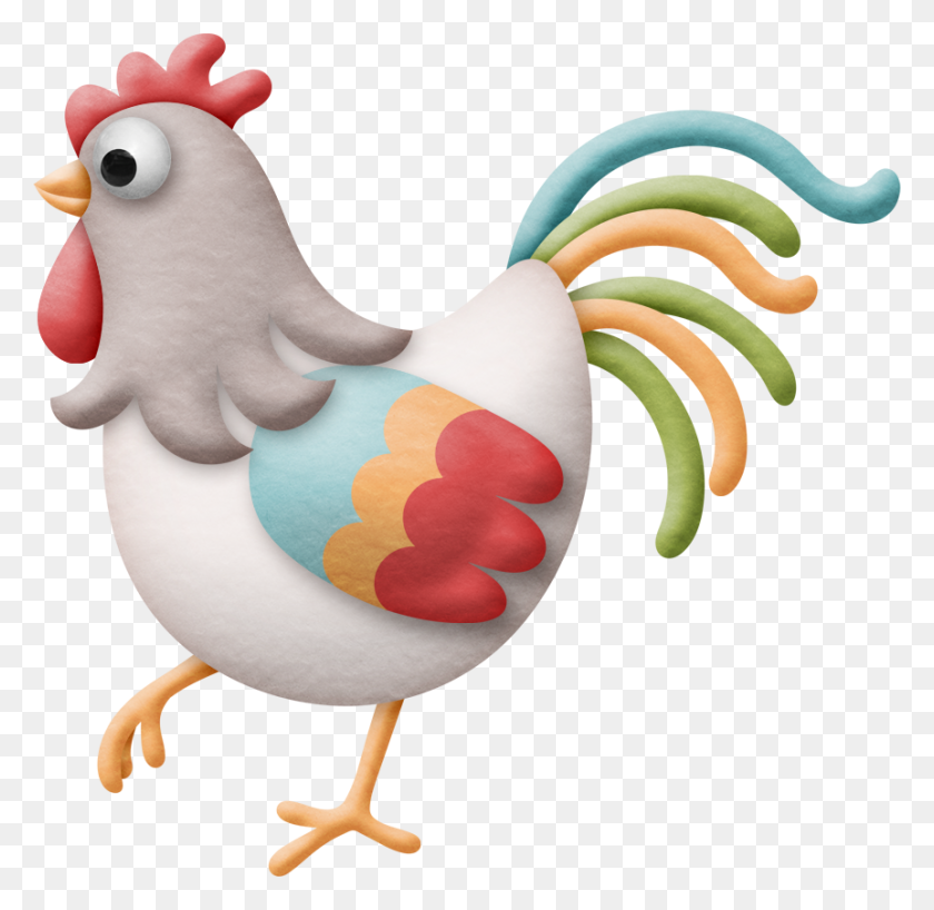 862x838 Rooster Ferma Animals, Doodles And Chicken - Rooster Images Clip Art