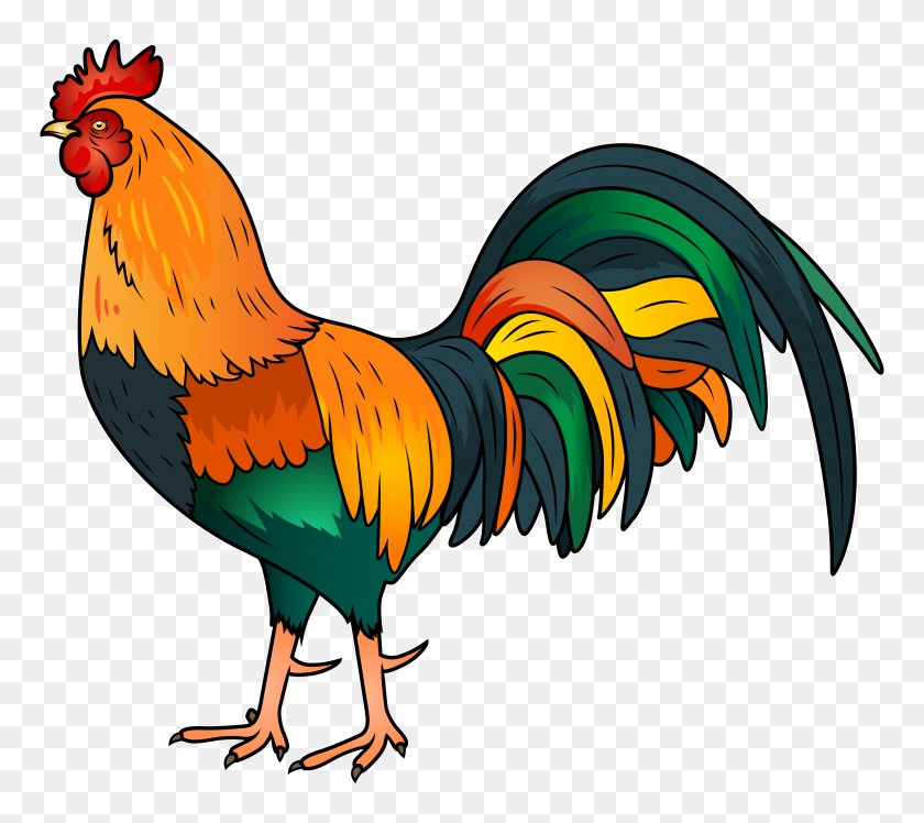 8000x7066 Rooster Png Clip Art - Year Of The Rooster Clipart