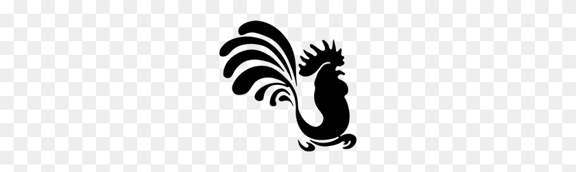 200x191 Rooster Png, Clip Art For Web - Rooster Clipart Black And White