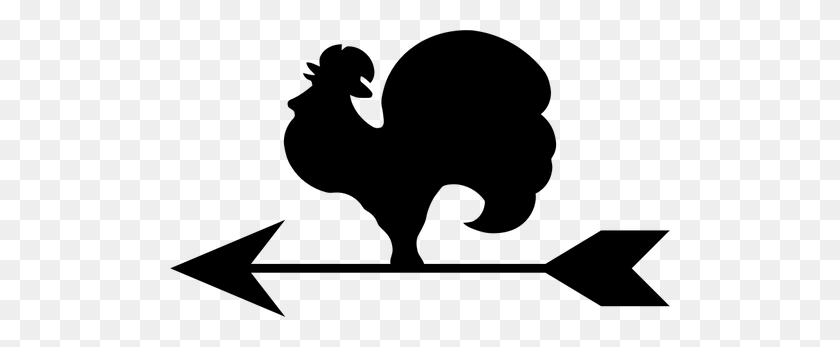 500x287 Rooster Silhouette Image - Rooster Clipart Black And White