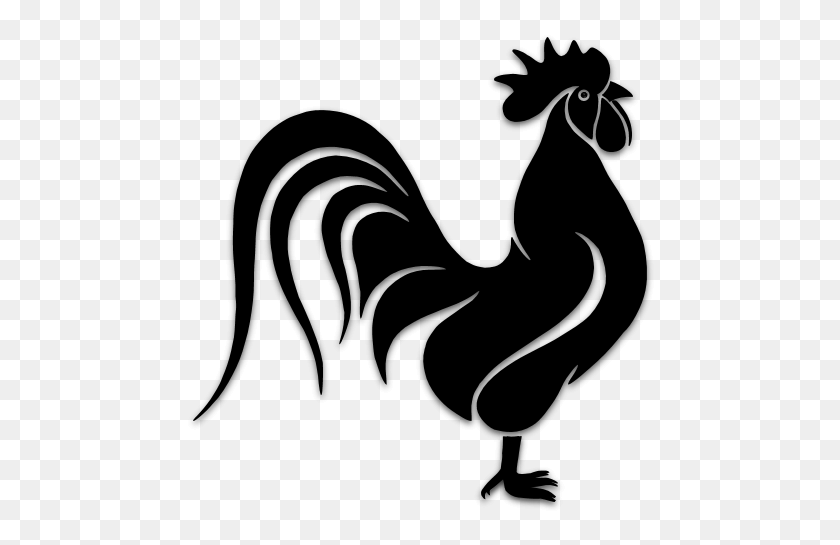 474x485 Rooster Silhouettes Art Islamic Graphics My Silhouettes - Rooster Clipart Black And White