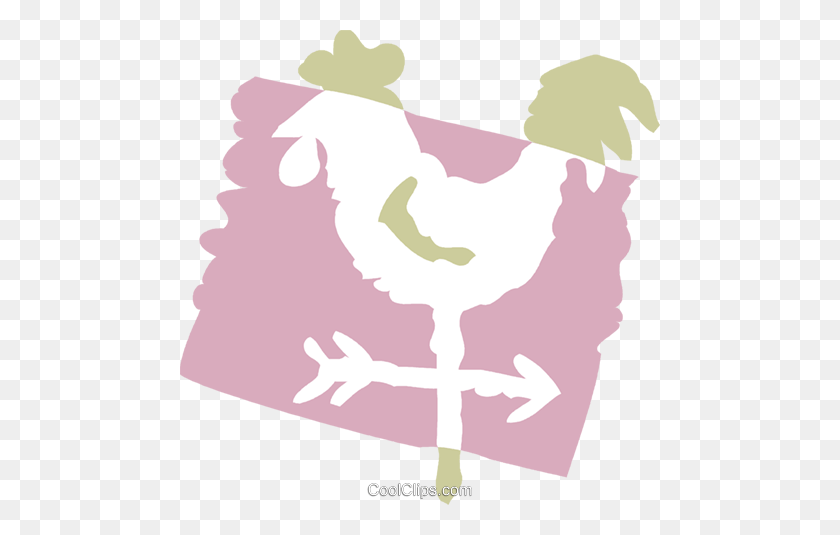 480x475 Rooster Weathervane Royalty Free Vector Clip Art Illustration - Rooster Weathervane Clipart