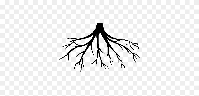344x344 Roots Black And White Transparent Png - Roots Clipart
