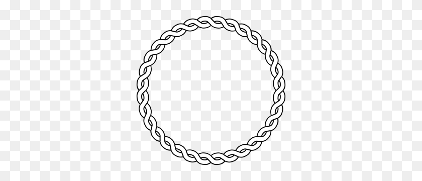 300x300 Rope Border Circle Clip Art Download - Rope Clipart